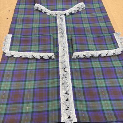 Ready Made Cab Curtain Set - Isle of Skye with silver grey trim Whiterig Truck Curtains